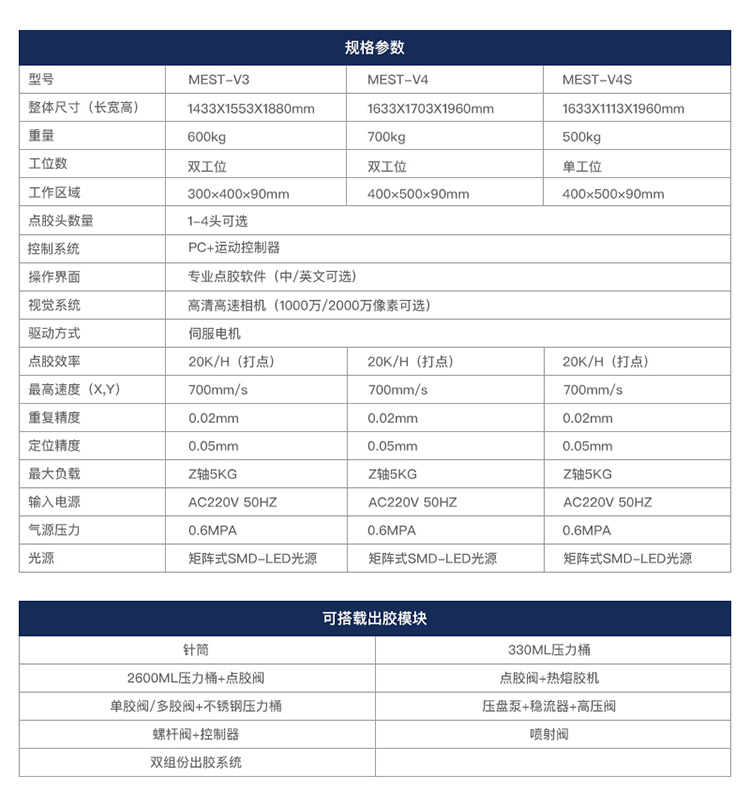 视觉式精密点胶机参数
